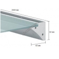 Накладной алюминиевый профиль для LED-подсветки стеклянных полок LD profile – 38, 95558